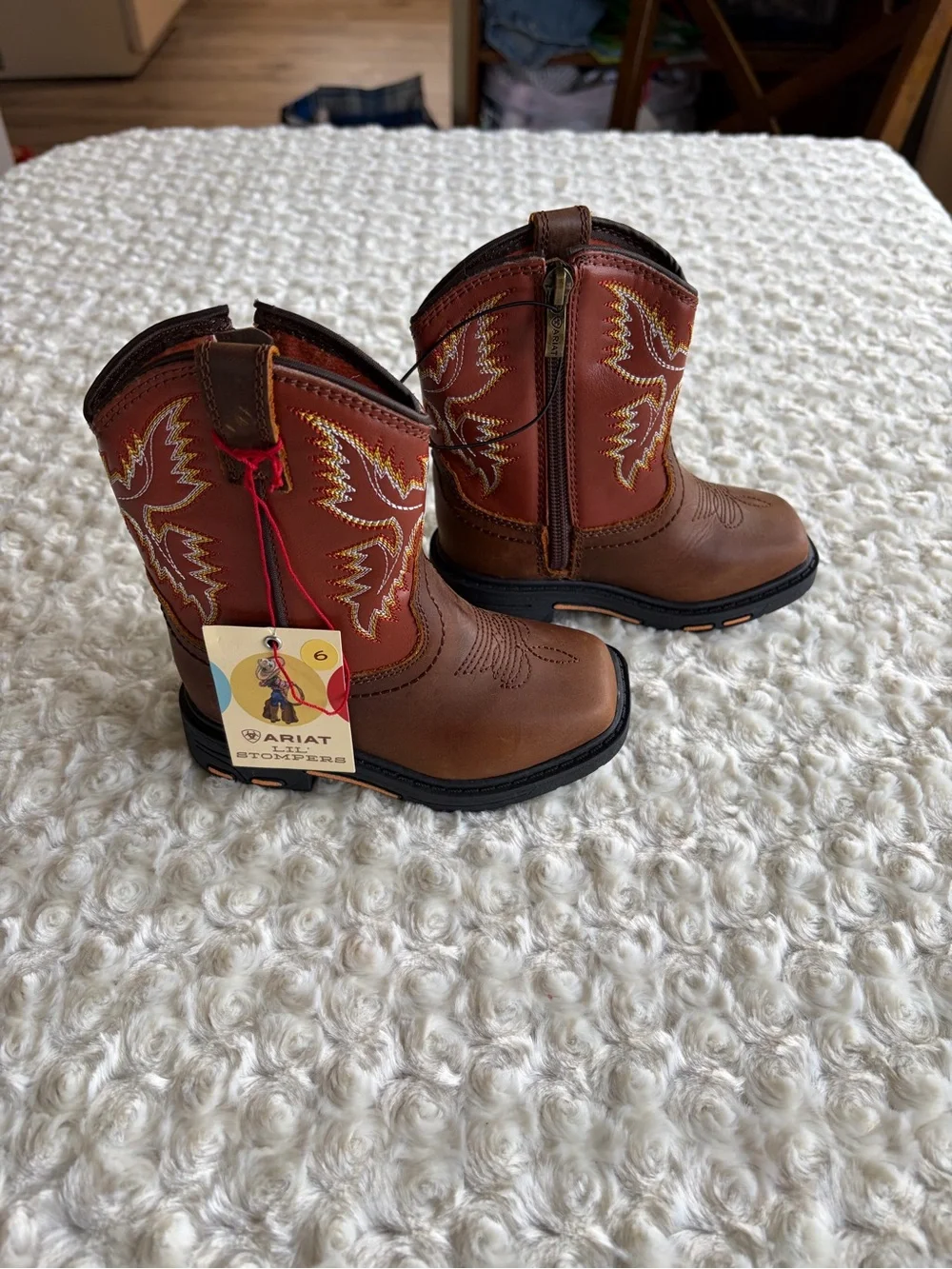New Size 6 Baby Ariat Lil Stompers Workhog Cowboy Boots